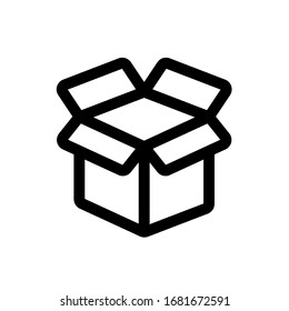 Box icon,vector illustration. Flat design style. vector box icon illustration isolated on White background, box icon Eps10. box icons graphic design vector symbols.