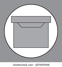 Box icon,vector illustration. Flat design style. eps 10