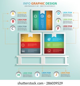 Box info graphic design, Business concept design. Clean vector.