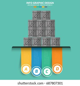 Box info graphic design, vector