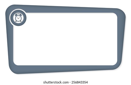 box for insertion text with alarm clock