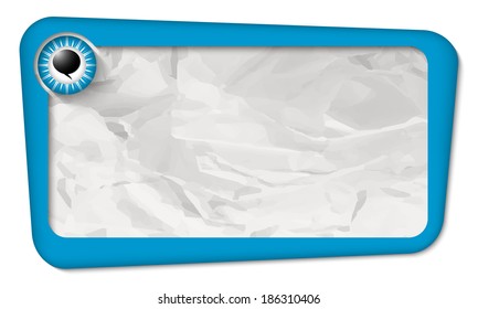 box for insertion text with paper texture and speech bubble