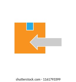 Box isolated color icon, vector illustration design. Logistics collection.