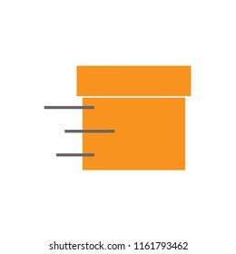Box isolated color icon, vector illustration design. Logistics collection.