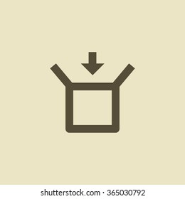 Box isolated minimal single flat linear icon for application and info-graphic. Delivery line vector icon for websites and mobile minimalistic flat design.
