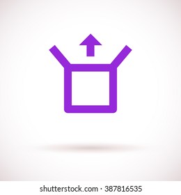 Box isolated minimal single flat linear icon for application and info-graphic. Delivery line vector icon for websites and mobile minimalistic flat design.