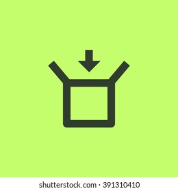 Box isolated minimal single flat linear icon for application and info-graphic. Delivery line vector icon for websites and mobile minimalistic flat design.