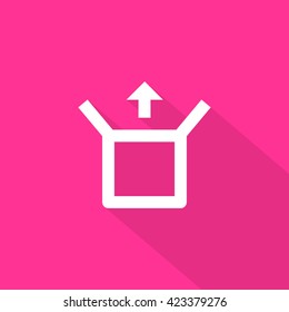 Box isolated minimal single flat linear icon for application and info-graphic. Delivery line vector icon for websites and mobile minimalistic flat design.