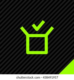 Box isolated minimal single flat linear icon for application and info-graphic. Delivery line vector icon for websites and mobile minimalistic flat design.