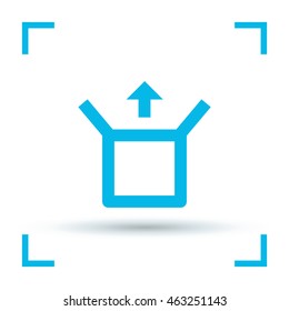 Box isolated minimal single flat linear icon for application and info-graphic. Delivery line vector icon for websites and mobile minimalistic flat design.