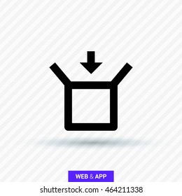 Box isolated minimal single flat linear icon for application and info-graphic. Delivery line vector icon for websites and mobile minimalistic flat design.