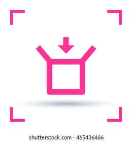 Box isolated minimal single flat linear icon for application and info-graphic. Delivery line vector icon for websites and mobile minimalistic flat design.