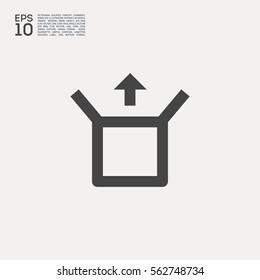 Box isolated minimal single flat linear icon for application and info-graphic. Delivery line vector icon for websites and mobile minimalistic flat design.