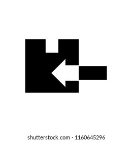 Box isolated silhouette icon, vector illustration design. Logistics collection.