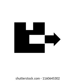 Box isolated silhouette icon, vector illustration design. Logistics collection.