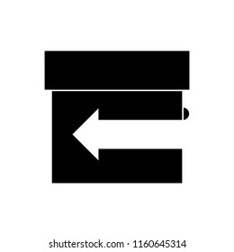Box isolated silhouette icon, vector illustration design. Logistics collection.