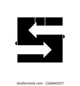 Box isolated silhouette icon, vector illustration design. Logistics collection.