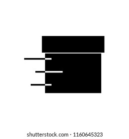 Box isolated silhouette icon, vector illustration design. Logistics collection.