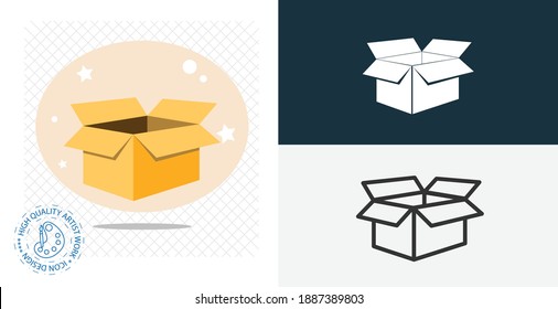 box isolated vector icon. delivery design element