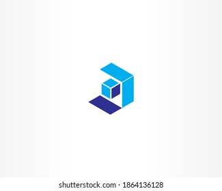 Box and isometric logo design template