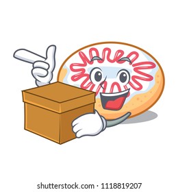 With Box Jelly Donut Character Cartoon