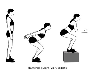 893 Jump Box Exercises Stock Illustrations, Images & Vectors 