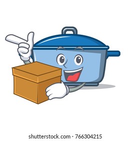 With box kitchen character cartoon style