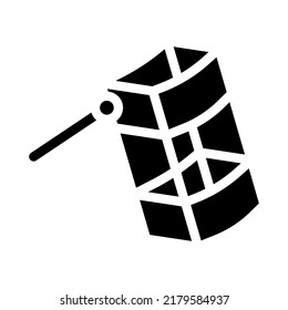 box kite fly glyph icon vector. box kite fly sign. isolated symbol illustration