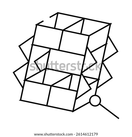 box kite line icon vector. box kite sign. isolated contour symbol black illustration