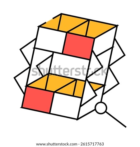 box kite line icon vector. box kite sign. isolated symbol illustration
