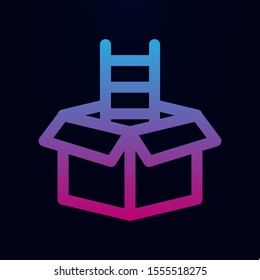 Box ladder nolan icon. Simple thin line, outline vector of Mix icons for ui and ux, website or mobile application