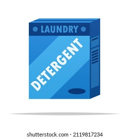Box of laundry detergent vector isolated illustration