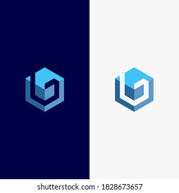 Box letter B concept logo design vector