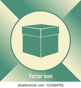 box with lid vector illustration. Flat design style