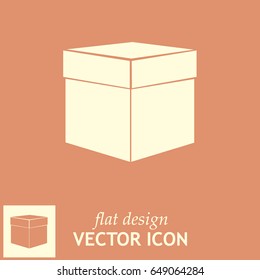 box with lid vector illustration. Flat design style