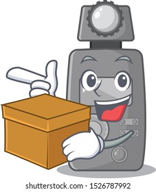 With box light meter isolated with the cartoon