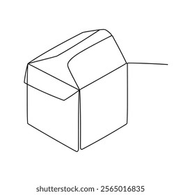 box line art. delivery box artwork