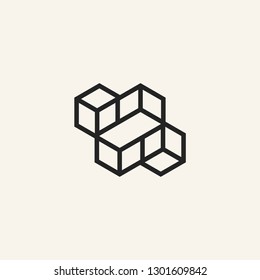 box line art logo vector icon