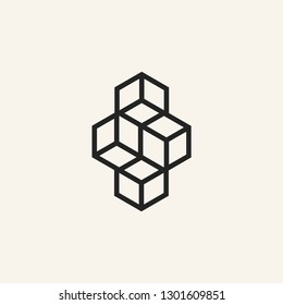 box line art logo vector icon