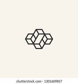 box line art logo vector icon