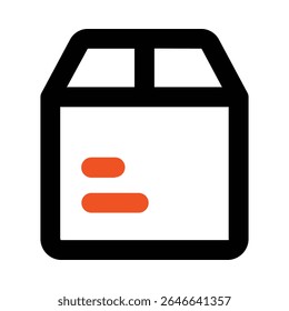 Icono de color de línea de caja Vector editable