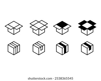 box line design vector on transparent background