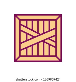 Box line and fill style icon design, Delivery logistics transportation shipping service warehouse industry and global theme Vector illustration
