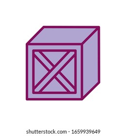 Box Line and fill style icon Design, Delivery Logistics Transport Transport Transport Service Warehouse Branche und globale Thema Vektorillustration Illustration