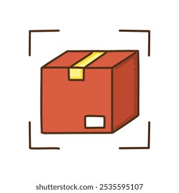 Icono de línea de caja. Cartón, paquete, caja. Concepto de entrega. Puede ser utilizado para temas como envío, logística, logística