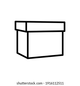 Box line icon design vector template