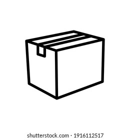 Box line icon design vector template