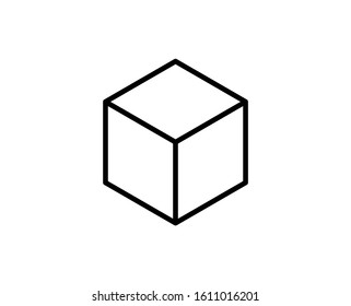 Box line icon. High quality outline symbol for web design or mobile app. Thin line sign for design logo. Black outline pictogram on white background