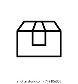 Box line icon. High quality black outline logo for web site design and mobile apps. Vector illustration on a white background.