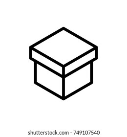 Box line icon. High quality black outline logo for web site design and mobile apps. Vector illustration on a white background.